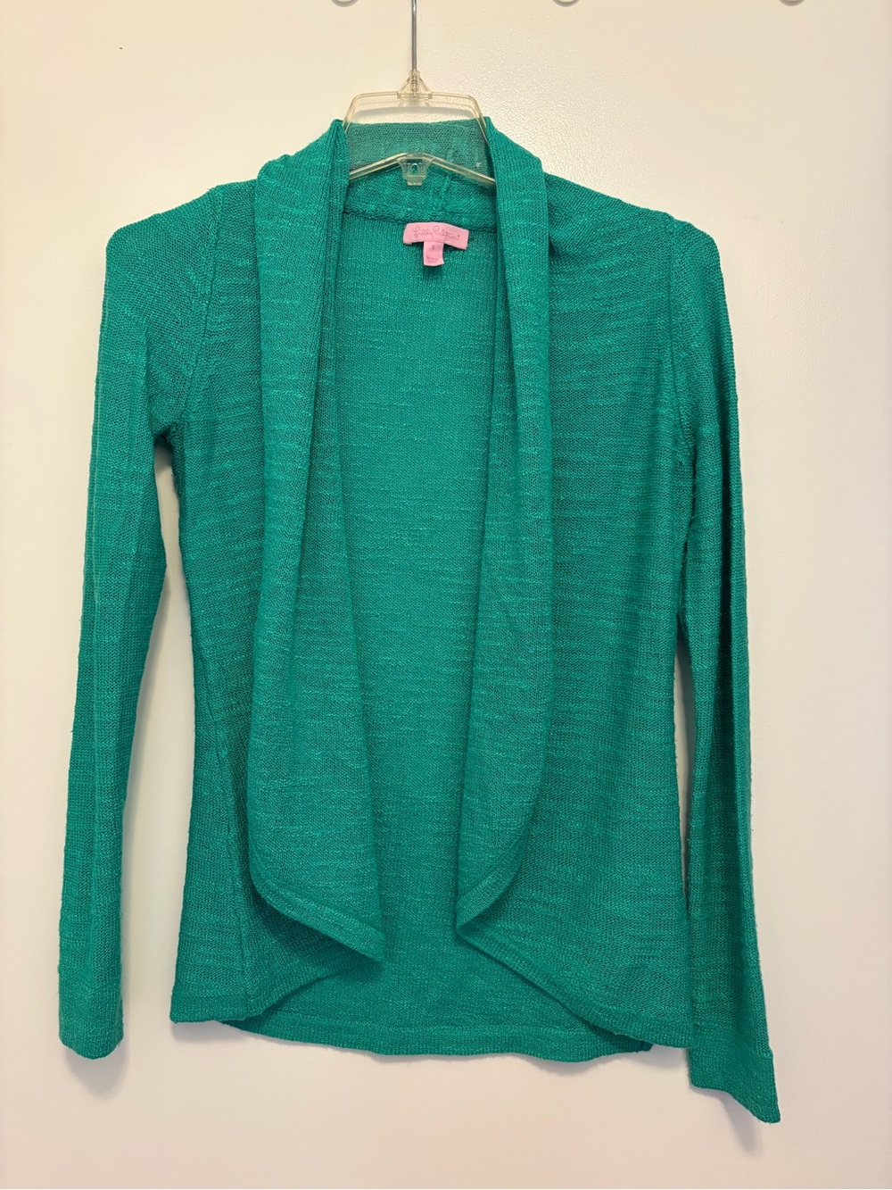 Lilly pulitzer Open Front Teal green sweater Cardigan small